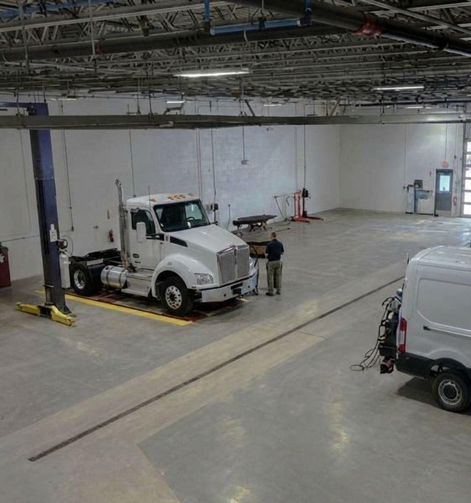 White Semi in Axelrod Fleet Service repair Cleveland (1) (1) White-Semi-in-Axelrod-Fleet-Service-repair-Cleveland